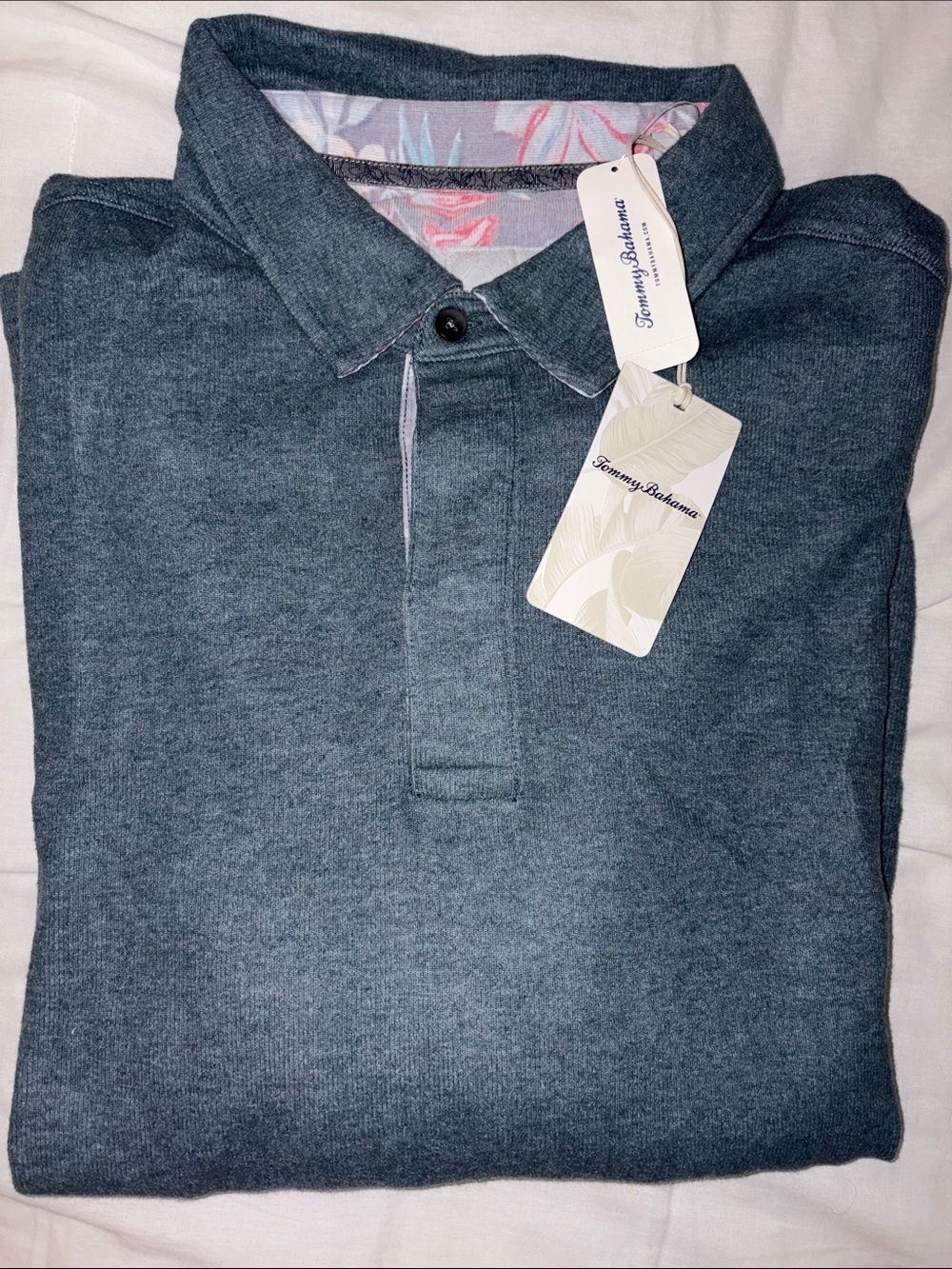 Tommy Bahama Slate Blue Heather Pullover Sweatshirt